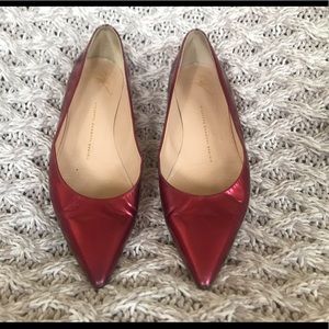 Giuseppe Zanotti Ruby Red Flats ❤️